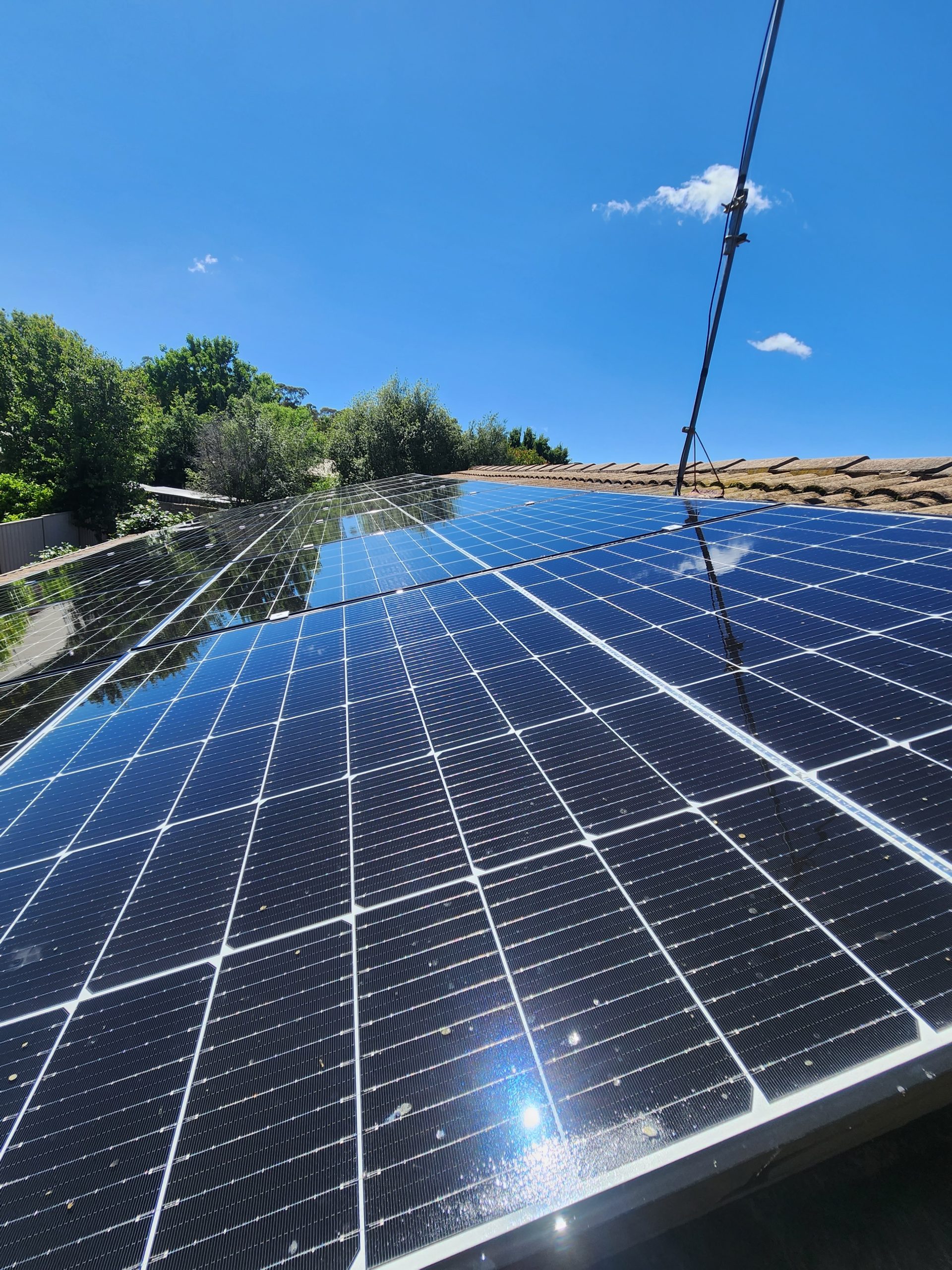 clean solar panels after solar panel cleaning from go dynamic group